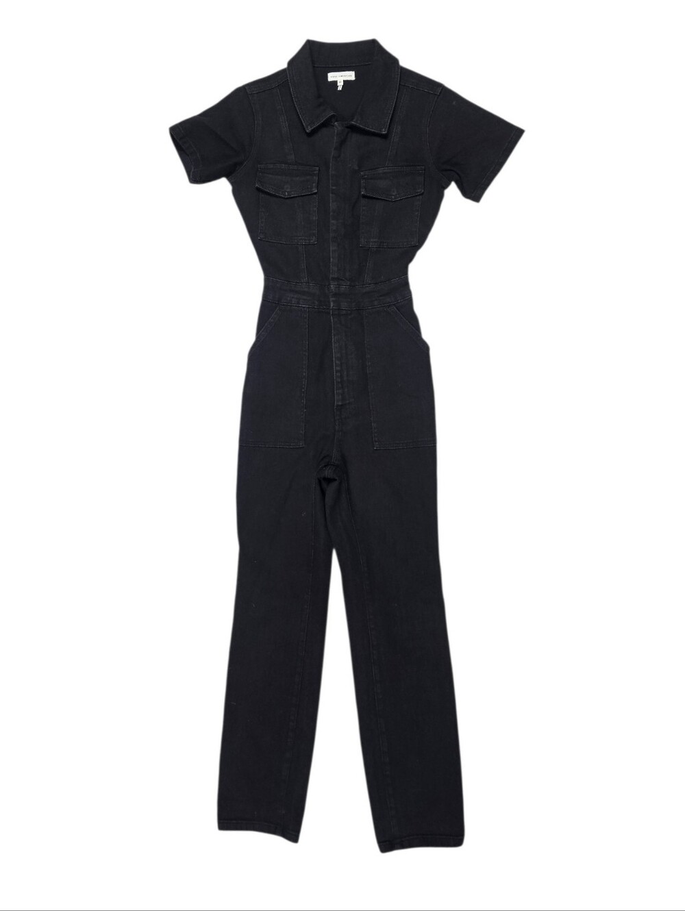 Good American Fit for Success Black Denim Jumpsuit Women’s Size 0